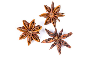 Beautiful dehydrated star anise herb seasoning for cooking