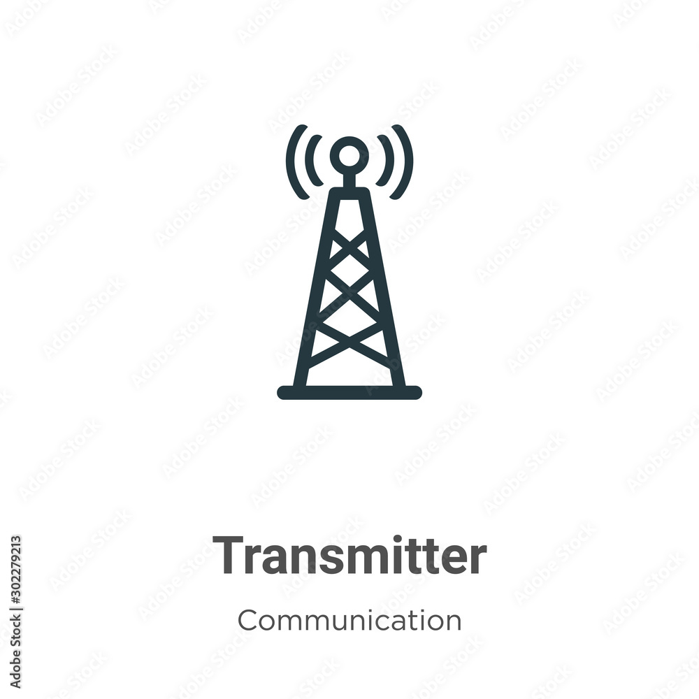 Poster transmitter vector icon on white background. flat vector transmitter icon symbol sign from modern co