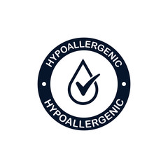 Hypoallergenic tested icon design isolated on white background. Vector illustration