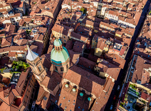 Santi Bartolomeo e Gaetano Church, elevated view, Bologna, Emilia-Romagna, Italy