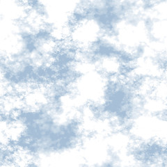 White clouds and blue sky seamless stock illustration.