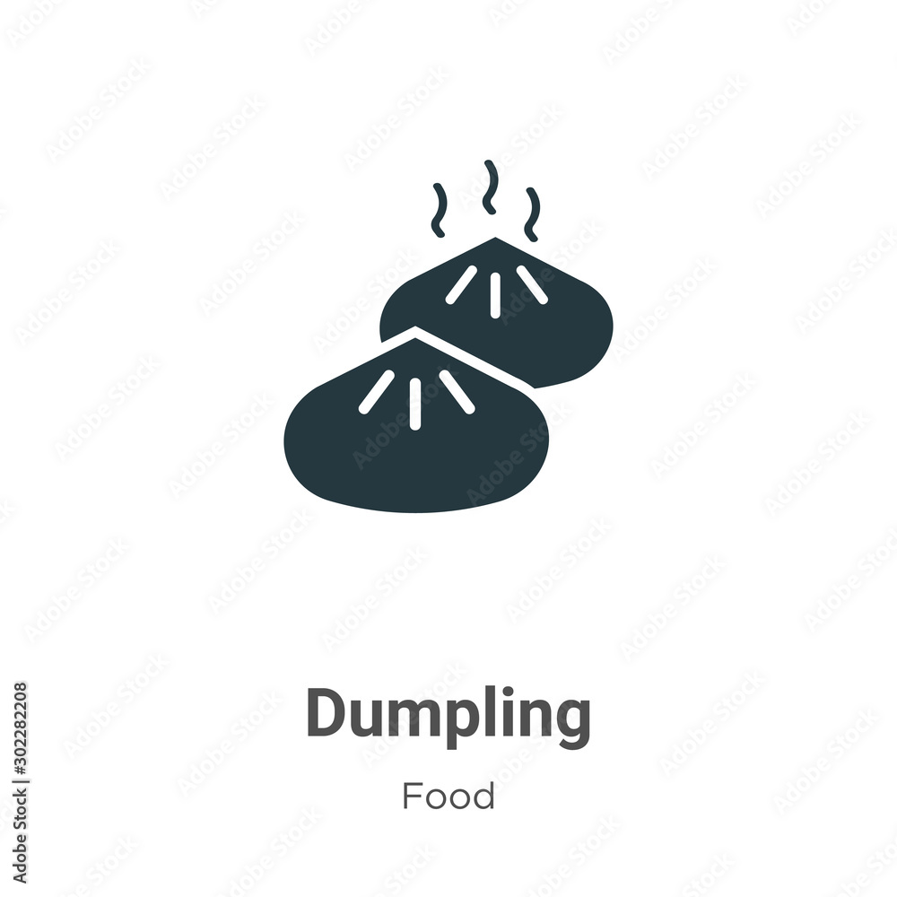 Poster dumpling vector icon on white background. flat vector dumpling icon symbol sign from modern food col
