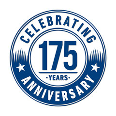 175 years anniversary celebration logo template. Vector and illustration.
