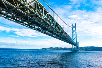 Akashi Kaikyo Bridge. Tarumi Ward, Kobe City, Hyogo Prefecture