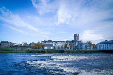 panorama of city of Limerick, Ireland