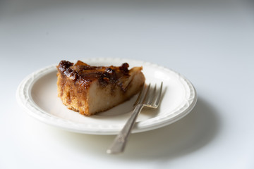 piece of cake on white plate