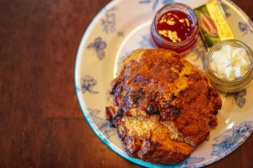 Scone with Cream and Jam