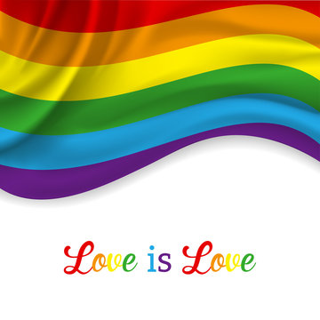 Rainbow gay pride flag, vector illustration.