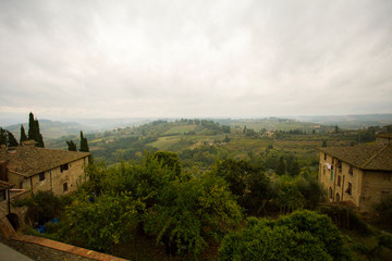Fototapeta na wymiar View from San Gimignano, Italy