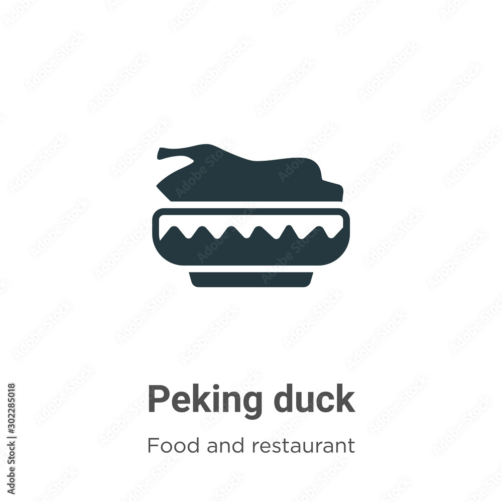 Poster peking duck vector icon on white background. flat vector peking duck icon symbol sign from modern fo