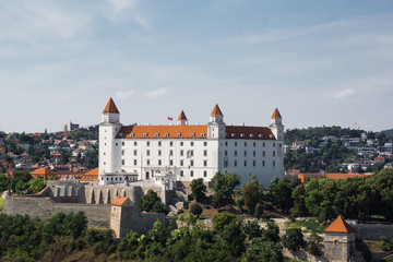 Fototapeta na wymiar view of Bratislava Castle famous sight of slovakia