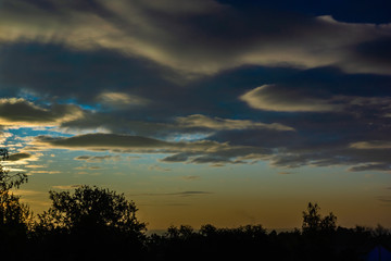 sunrise with clouds