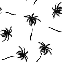 Fototapeta premium Seamless pattern with palm tree