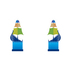 ship Logo vector template eps for your company, industry purpose ready to use