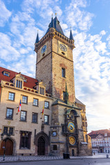 City Hall tower with Astronomical clock, Prague, Czech Republic
