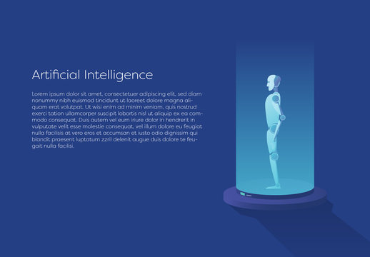 Artificial Intelligence Creation Illustration Layout
