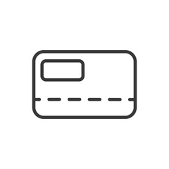 bank card credit or debit finance money icon thick line