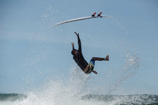 Surfer on a wave