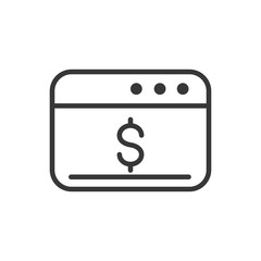 website finance bank money icon thick line