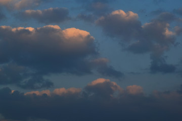 dramatic sky with clouds