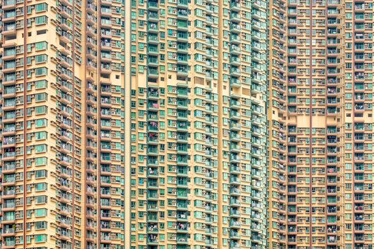 Apartment block towers in Tseung Kwan O, Hong Kong
