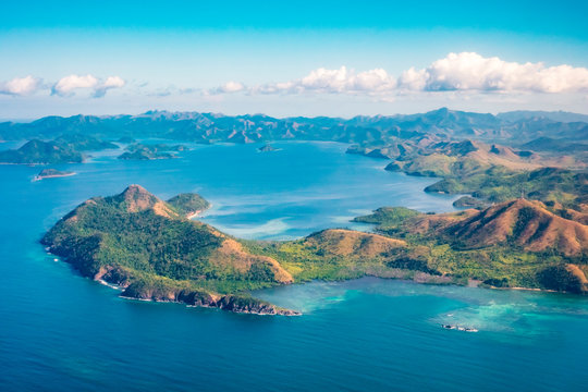 Aerial view of Busuanga Island, Philippines