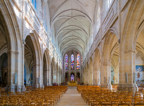 Interior of Blois Cathedral (Cath&Egrave;drale Saint-Louis de Blois), France