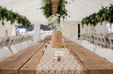 place number for wedding table decoration