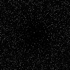 Silver star confetti on black background. Vector.