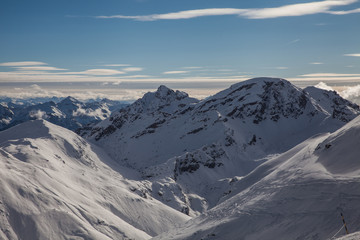 Obraz premium Mountain landscape in Serre Chevalier, French Alps