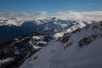 Mountain landscape in Serre Chevalier, French Alps