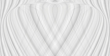 Obraz premium Abstract grey white waves and lines pattern. Futuristic template background. 