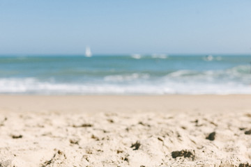 blurred background, sea and beach