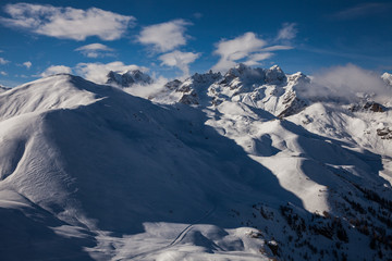 Mountain landscape in Serre Chevalier, French Alps