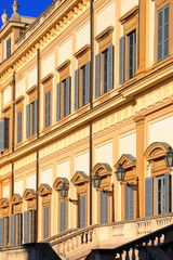 historical church in the downtown o monza city in italy