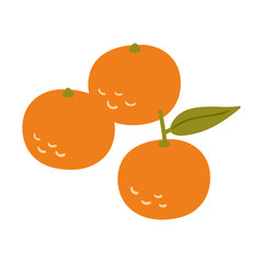 Simple vector tangerine illustration