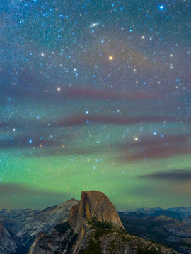 Andromeda Above Half Dome in Yosemite