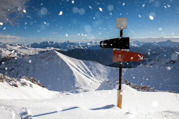 Mountain landscape in Serre Chevalier, French Alps