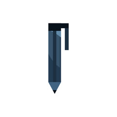 writing pen supply office work business equipment icon