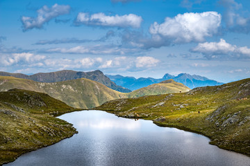 Zwei Seen - Bergsee in Kärnten  nahe der Emberger Alm / Österreich