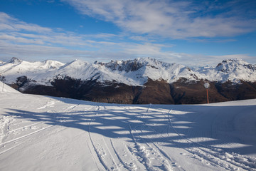 Mountain landscape in Serre Chevalier, French Alps