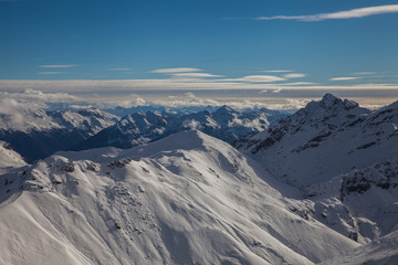 Mountain landscape in Serre Chevalier, French Alps