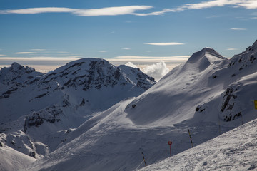 Mountain landscape in Serre Chevalier, French Alps