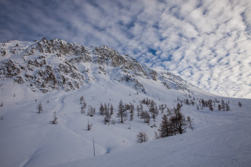 Fototapeta premium Mountain landscape in Serre Chevalier, French Alps