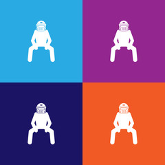 american football player color icons. Element of popular american football color icons. Signs, symbols collection icons for websites, web design,