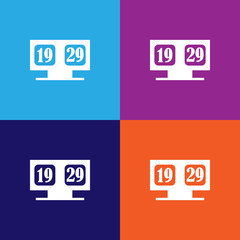 Fototapeta premium scoreboard with score color icons. Element of popular american football color icons. Signs, symbols collection icons for websites, web design,