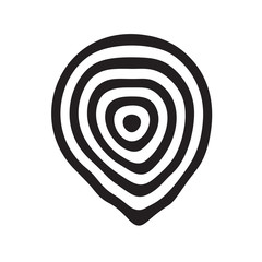 Simple Vector Distorted Linear Geometric Shape. Trendy Universal Object