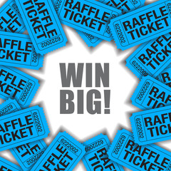 Win Big!  Is the theme of this graphic with space for text. 