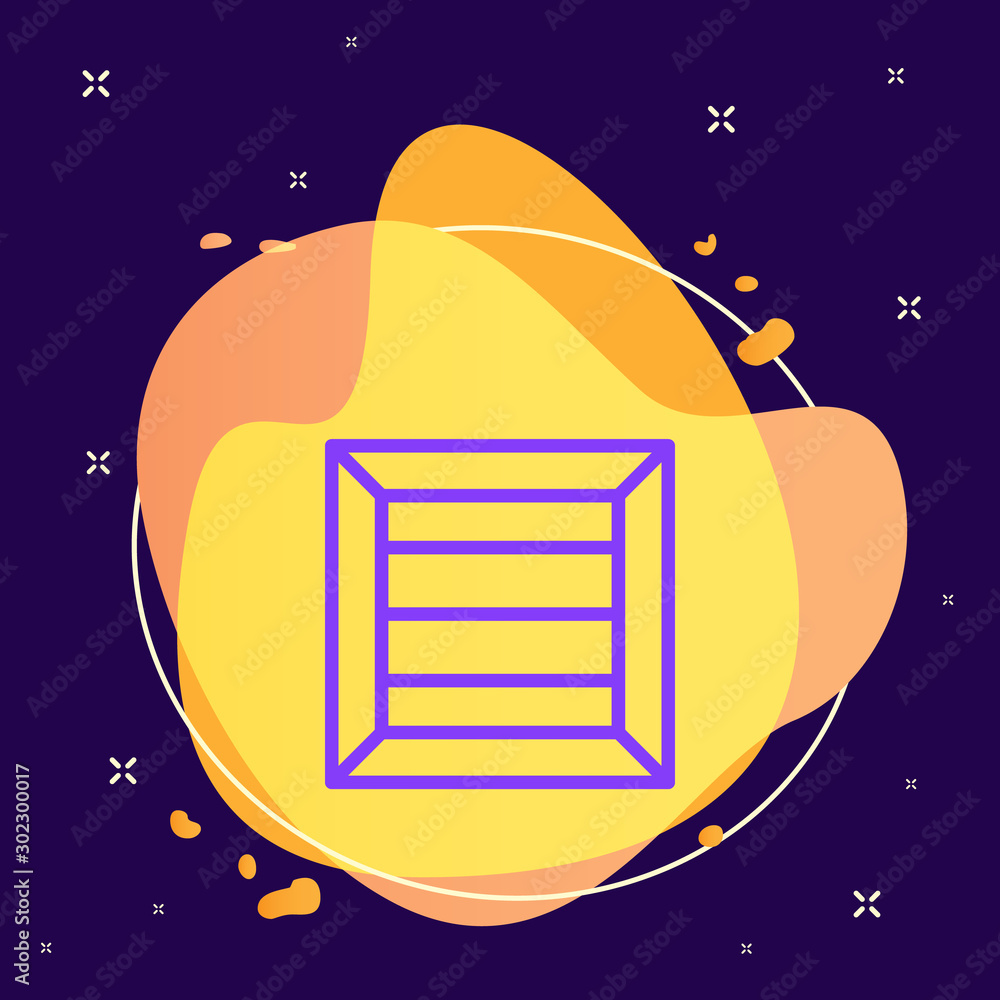 Poster container, delivery, shipment vector icon . simple element illustration from ui concept. container, 
