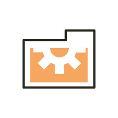 folder file web development icon line and fill